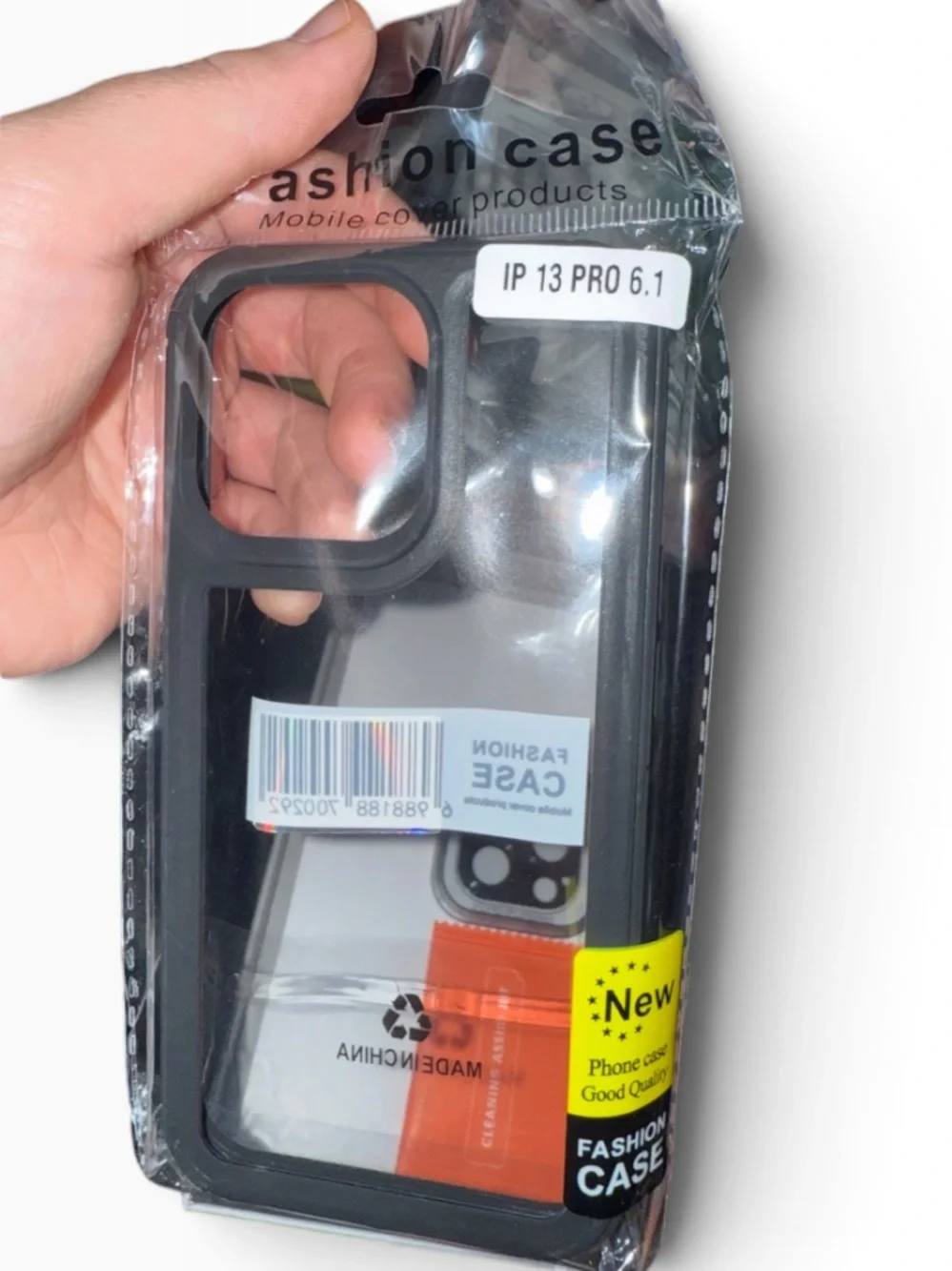 Fashion case iPhone 13 Pro Clear Case with Camera Lens Protector - Non-Skid Bump